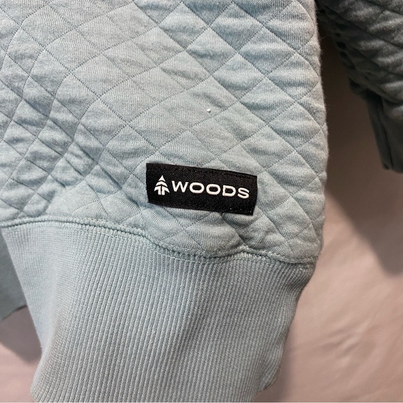 Woods FARNHAM III WOMEN'S 1/4 SNAP
SWEATSHIRT Two tone teal blue Size Large - Picture 5 of 14
